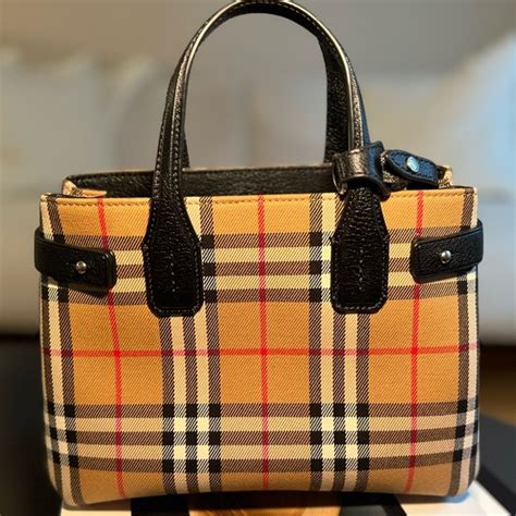 burberry baby banner vintage check|BURBERRY Goatskin Vintage Check Baby Banner Tote .